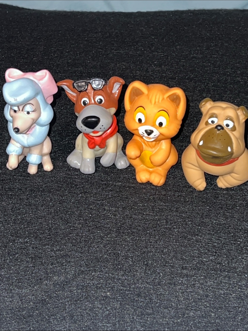Vintage 1988 Disney Oliver & Company McDonald's Happy Meal Toys Set of 4